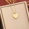 Wholesale Fashion Stainless Steel Necklace With Multi Color Oil Drop Heart Shaped Pendant And Temperament Clavicle Chain