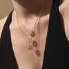 Wholesale Fashion Stainless Steel Sunflower Necklace Bracelet Ring Set With 18K Gold Electroplating