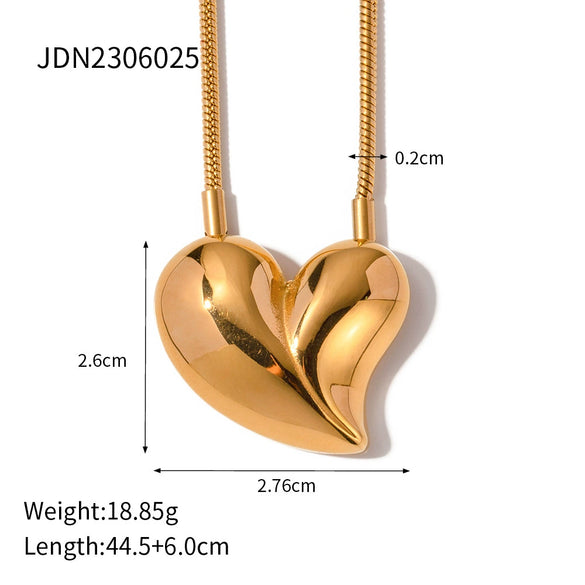 Wholesale Fashion Stud Earrings Titanium Steel Red Peach Heart Geometric Electroplated For Women
