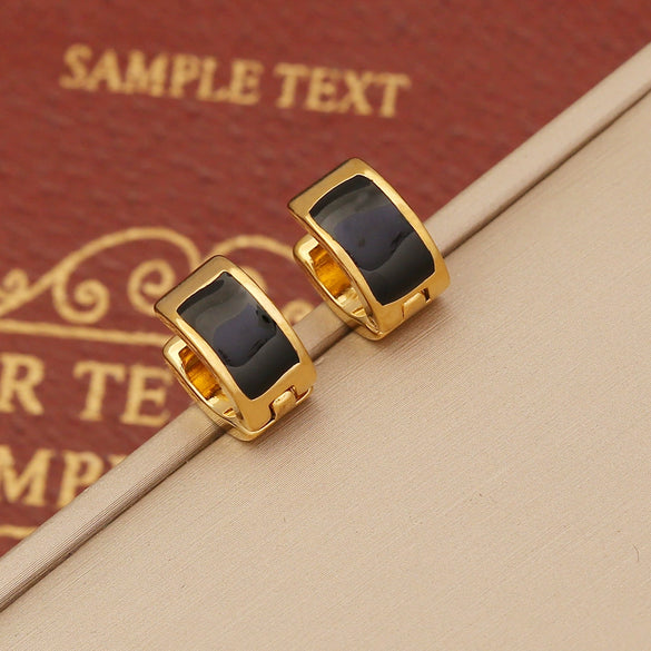 Wholesale Fashion Sweet Multicolor Drop Oil Stainless Steel Earrings For Women