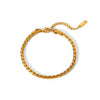 Wholesale Fashion Titanium Steel And Stainless Steel Bracelet And Necklace Set With Twist Chain And S Pattern Pvd Furnace Real Gold Electroplating For Women And Unisex