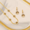 Wholesale Fashion Tree Of Life Jewelry Set With Zircon Stainless Steel Necklace And Bamboo Chain Electroplated For Women