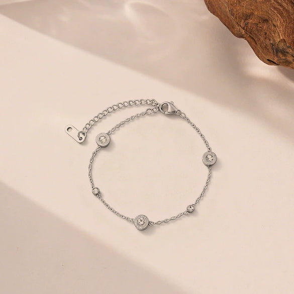 Wholesale Fashion Trend Roman Bracelet For Women Titanium Steel Electroplated With Letter Number Text Patterns