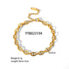 Wholesale Fashion Trend Stainless Steel Jewelry Suit With Handmade Chain And Pvd Furnace Real Gold Electroplating Joker Japanese Word Necklace And Non Fading Bracelet