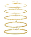 Wholesale Fashion Unisex Geometric Copper Bracelet Set With Electroplating Processing