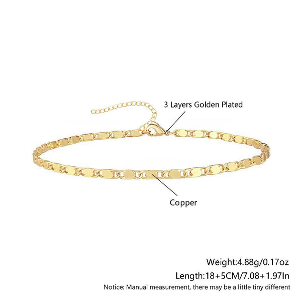 Wholesale Fashion Unisex Geometric Copper Bracelet Set With Electroplating Processing