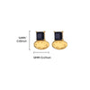 Wholesale Fashion Unisex Geometric Stainless Steel And Gold Plated Earrings With Imitation Pearl And Square Zircon