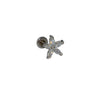 Wholesale Fashion Unisex Stainless Steel And G23 Titanium Earrings And Lip Nail With Moon Flower Pattern And Polishing Treatment