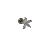 Wholesale Fashion Unisex Stainless Steel And G23 Titanium Earrings And Lip Nail With Moon Flower Pattern And Polishing Treatment