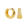 Wholesale Fashion Versatile Retro Elegant Geometric Ushape Silver Needle Copper Hoop Earrings For Women With Electroplating