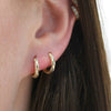 Wholesale Fashion Versatile Retro Elegant Geometric Ushape Silver Needle Copper Hoop Earrings For Women With Electroplating
