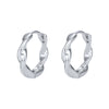 Wholesale Fashion Versatile Retro Elegant Geometric Ushape Silver Needle Copper Hoop Earrings For Women With Electroplating