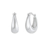 Wholesale Fashion Versatile Retro Elegant Geometric Ushape Silver Needle Copper Hoop Earrings For Women With Electroplating