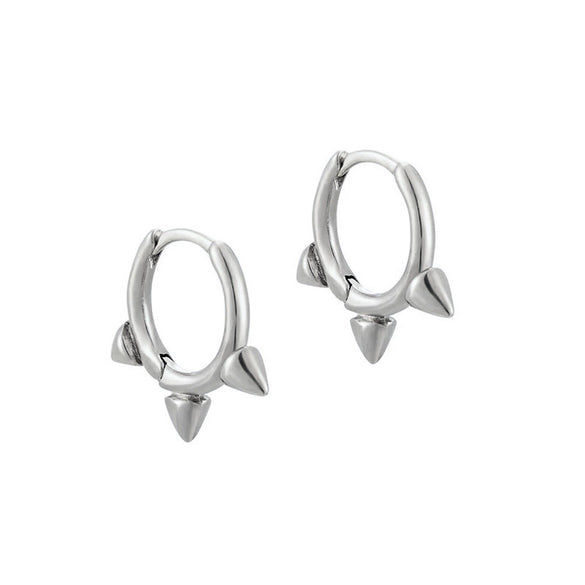 Wholesale Fashion Versatile Retro Elegant Geometric Ushape Silver Needle Copper Hoop Earrings For Women With Electroplating