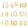 Wholesale Fashion Versatile Retro Elegant Geometric Ushape Silver Needle Copper Hoop Earrings For Women With Electroplating
