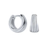 Wholesale Fashion Versatile Retro Elegant Geometric Ushape Silver Needle Copper Hoop Earrings For Women With Electroplating