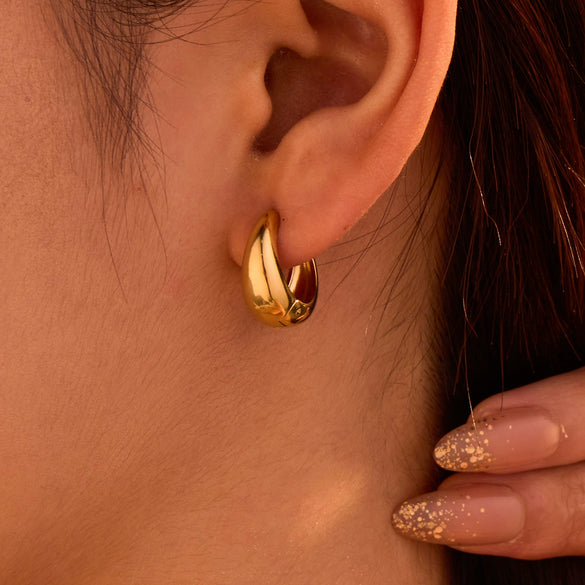 Wholesale Fashion Vintage Geometric Stainless Steel Electroplated Earrings For Women