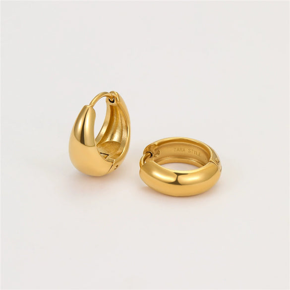 Wholesale Fashion Vintage Women's Stainless Steel Geometric U Shaped Electroplated Earrings Ear Clips