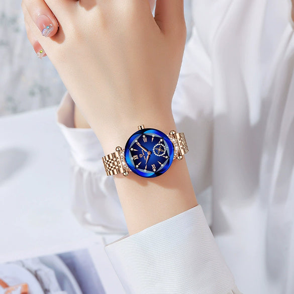 Wholesale Fashion Waterproof Quartz Ladies Watch With Stainless Steel Band And Round Dial