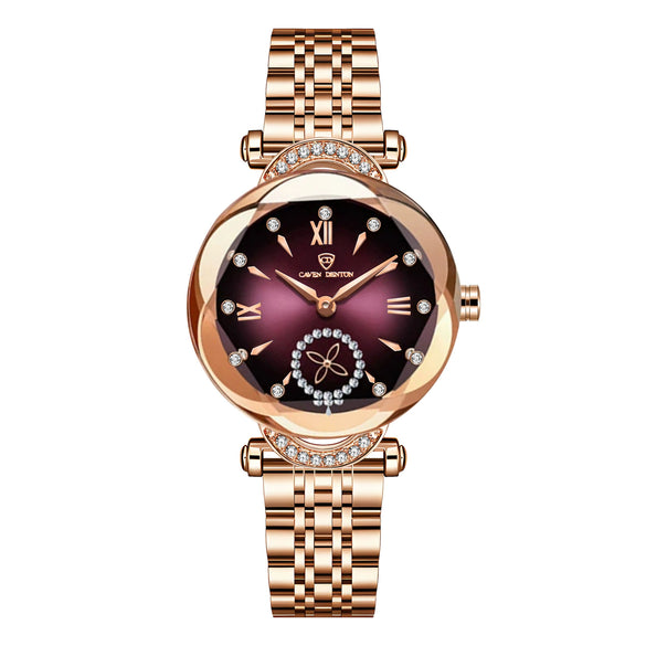 Wholesale Fashion Waterproof Quartz Ladies Watch With Stainless Steel Band And Round Dial