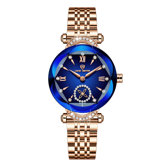 Wholesale Fashion Waterproof Quartz Ladies Watch With Stainless Steel Band And Round Dial