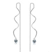 Wholesale Fashion Wave Shaped Copper Gold Plated Earrings For Women