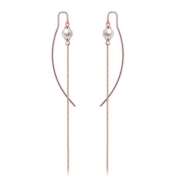 Wholesale Fashion Wave Shaped Copper Gold Plated Earrings For Women