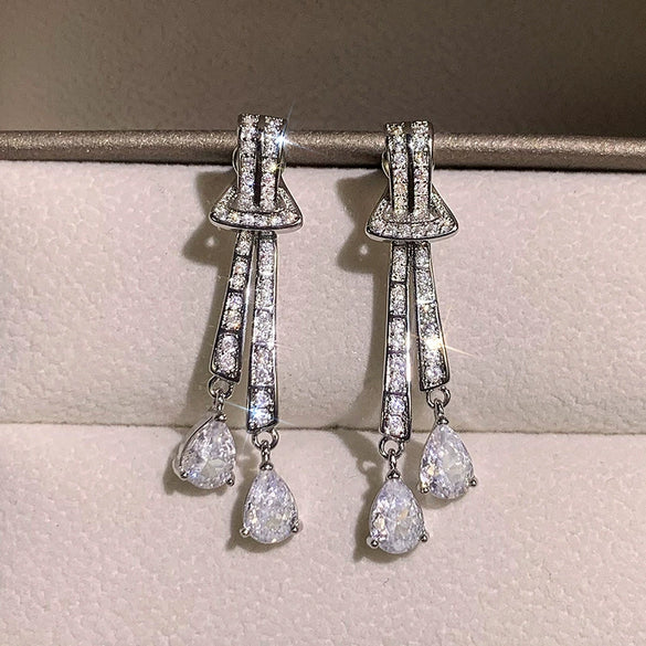 Wholesale Fashion Women's Copper Drop Shape Earrings