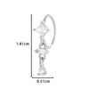 Wholesale Fashion Women's Copper Flower Nose Ring With Electroplating And Zircon Featuring Butterfly And Cross Designs
