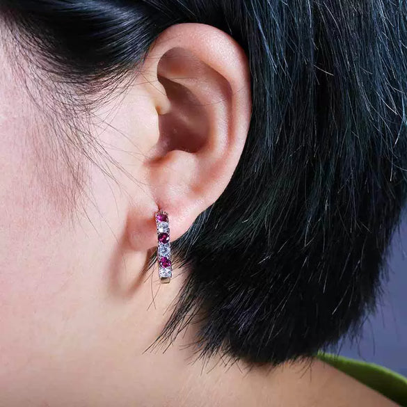 Wholesale Fashion Women's Copper Zircon Earrings With Animal And Zodiac Patterns