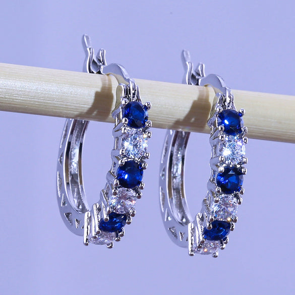 Wholesale Fashion Women's Copper Zircon Earrings With Animal And Zodiac Patterns
