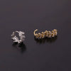 Wholesale Fashion Women's Copper Zircon Earrings With Flower Pattern And Mini Round Shape