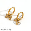 Wholesale Fashion Women's Diamond Bow Stainless Steel Earrings