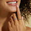 Wholesale Fashion Women's Geometric Rainbow Zircon Ring S925 Silver Inlaid With Color Treasures