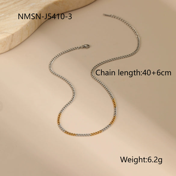 Wholesale Fashion Women's Geometric Stainless Steel 18K Electroplated Jewelry Including Necklace Tassel Earrings And Bracelet