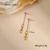 Wholesale Fashion Women's Geometric Stainless Steel 18K Electroplated Jewelry Including Necklace Tassel Earrings And Bracelet
