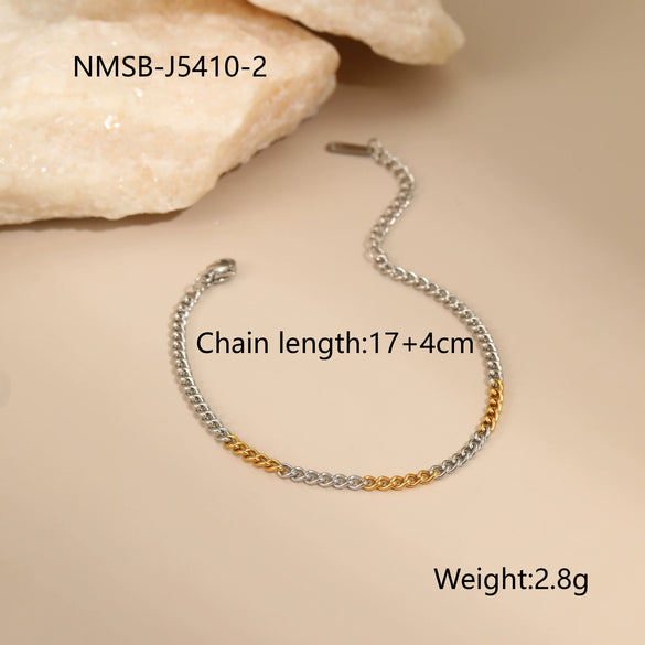 Wholesale Fashion Women's Geometric Stainless Steel 18K Electroplated Jewelry Including Necklace Tassel Earrings And Bracelet