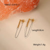 Wholesale Fashion Women's Geometric Stainless Steel 18K Electroplated Jewelry Including Necklace Tassel Earrings And Bracelet