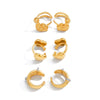 Wholesale Fashion Women's Heart Shape Electroplated Stainless Steel Ear Clips Earrings Jewelry