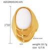 Wholesale Fashion Women's Natural Opal Stainless Steel Ring Earrings Pvd Plated