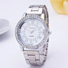 Wholesale Fashion Women's Quartz Watch With Roman Scale And Explosive Diamonds Stainless Steel Band And Alloy Case