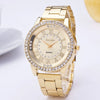 Wholesale Fashion Women's Quartz Watch With Roman Scale And Explosive Diamonds Stainless Steel Band And Alloy Case