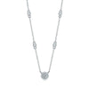Wholesale Fashion Women's 925 Silver Moissanite Inlay Geometric Pendant Necklace With Cross Chain