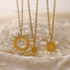 Wholesale Fashion Women's Sixpointed Star Titanium Steel Electroplated Clavicle Chain Necklace