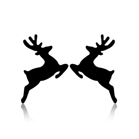 Wholesale Fashion Women's Stainless Steel Asymmetric Earrings With Elk And Christmas Tree Patterns Electroplated