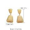 Wholesale Fashion Women's Stainless Steel Banana Fan Earrings With Embossed Leaves Design And Electroplating Treatment
