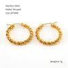 Wholesale Fashion Women's Stainless Steel Geometric Twist Exaggerated Electroplated Earrings