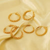Wholesale Fashion Women's Stainless Steel Geometric Twist Exaggerated Electroplated Earrings
