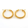 Wholesale Fashion Women's Stainless Steel Geometric Twist Exaggerated Electroplated Earrings