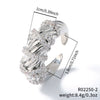 Wholesale Fashion Women's Twisted Copper Ring With Zirconia